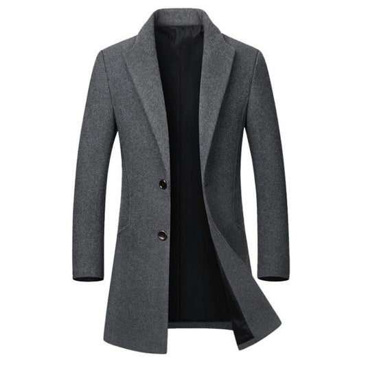 Trench Coat style long woollen Overcoat Jacket