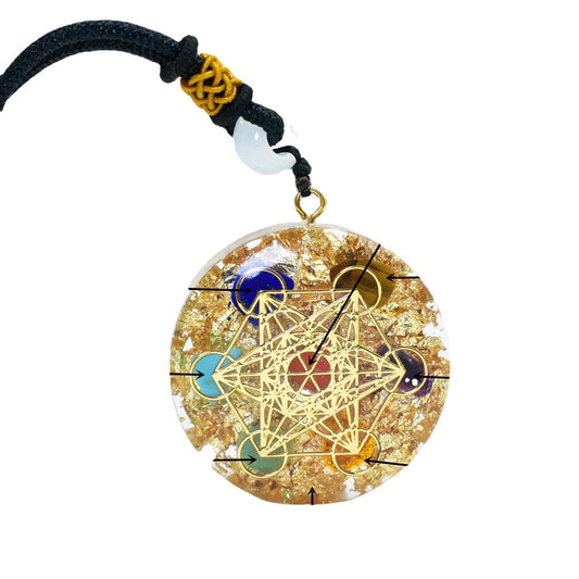 Amazon foreign trade orgonite pendants natural crystal seven chakras Pendant