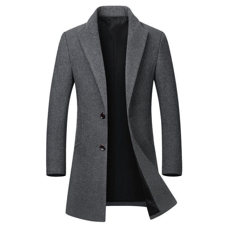 Trench Coat style long woollen Overcoat Jacket