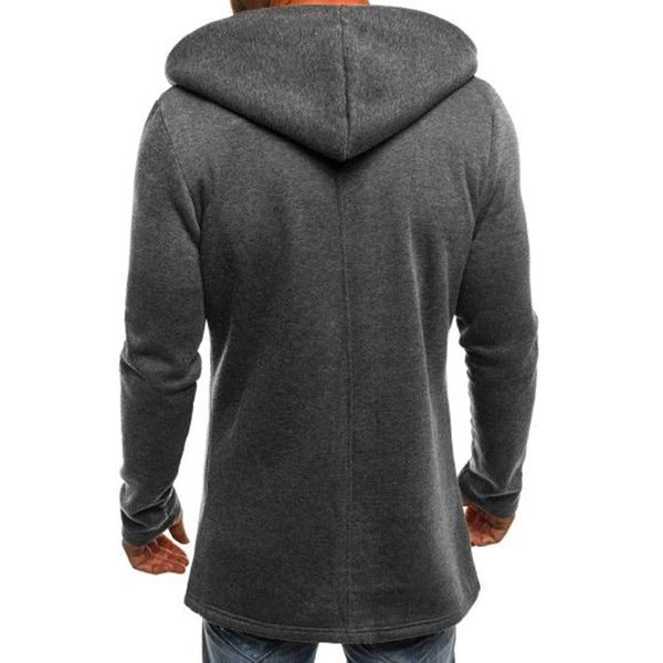 Grey Extra long Hooded Sweater