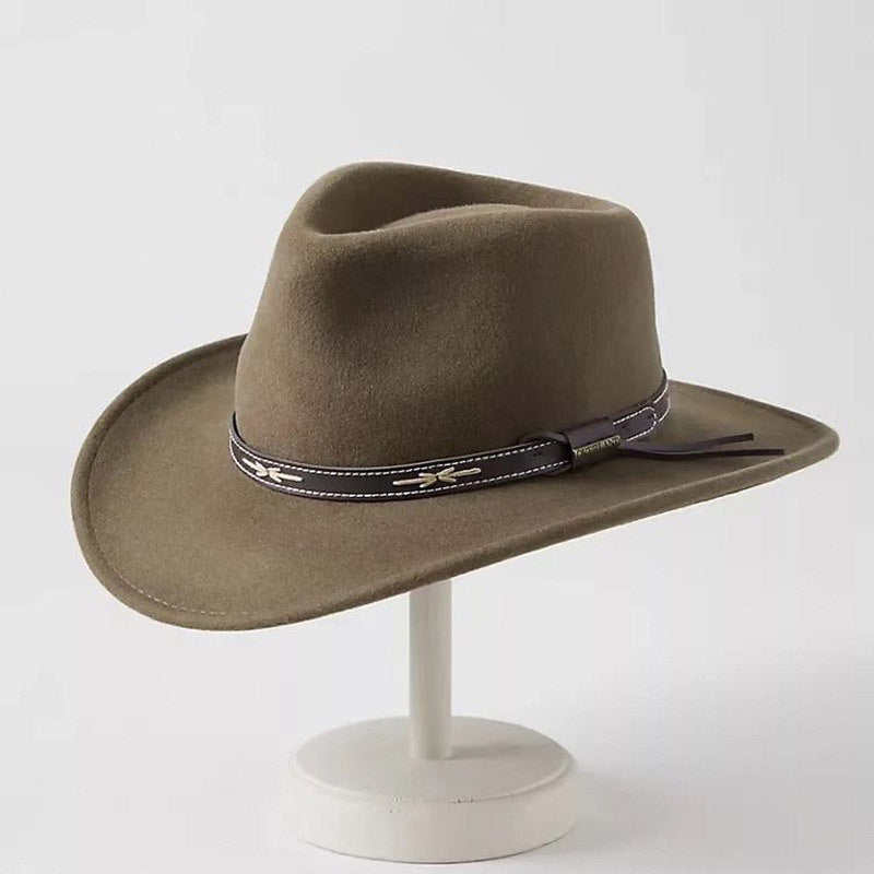 Autumn/Winter Men's Flannel Jazz Fedora Styled Hat