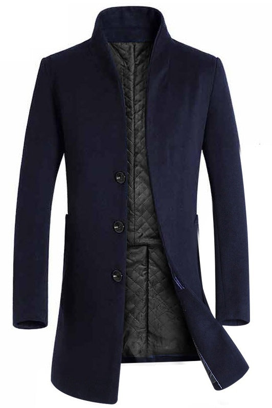 Trench Coat style long woollen Overcoat Jacket