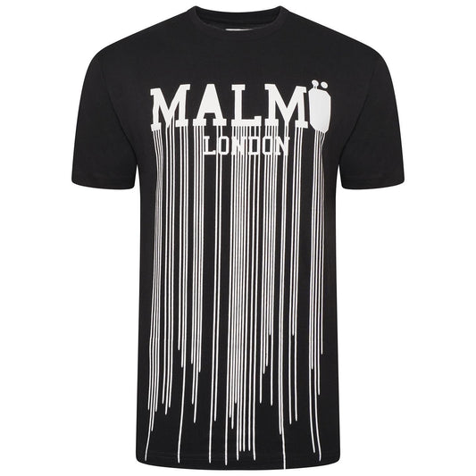 Malmo London Black T-shirt with White drips
