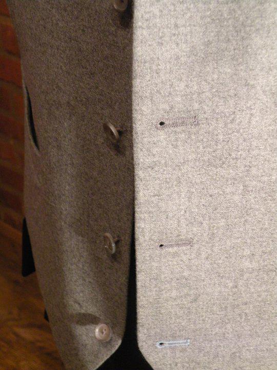 Light Grey Cashmere Flannel Vest/Waistcoat
