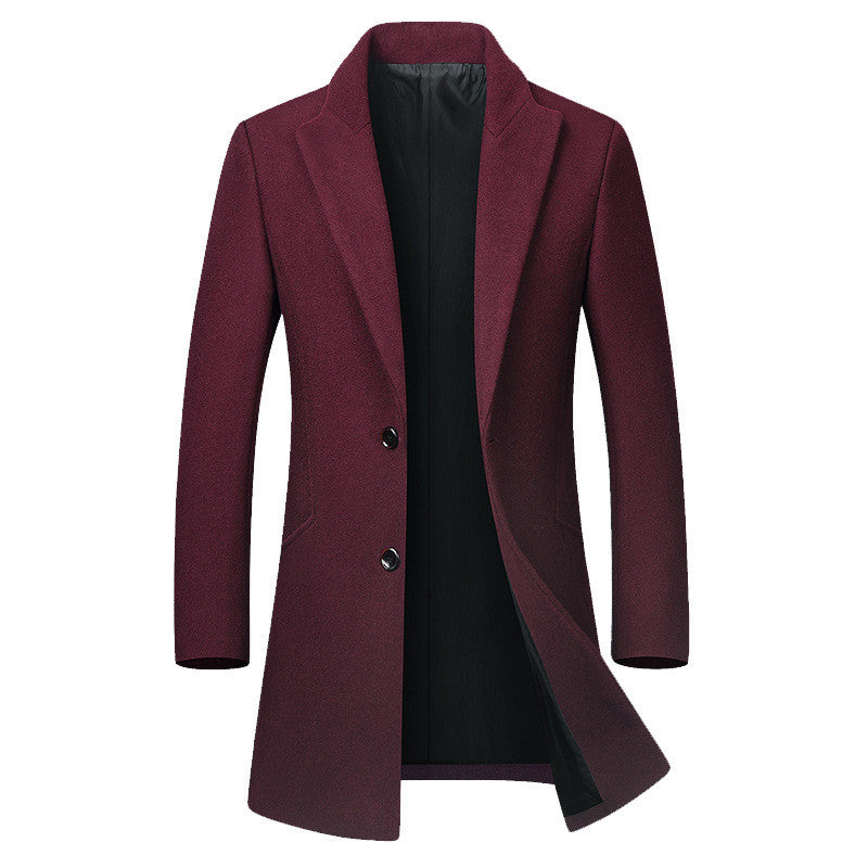 Trench Coat style long woollen Overcoat Jacket