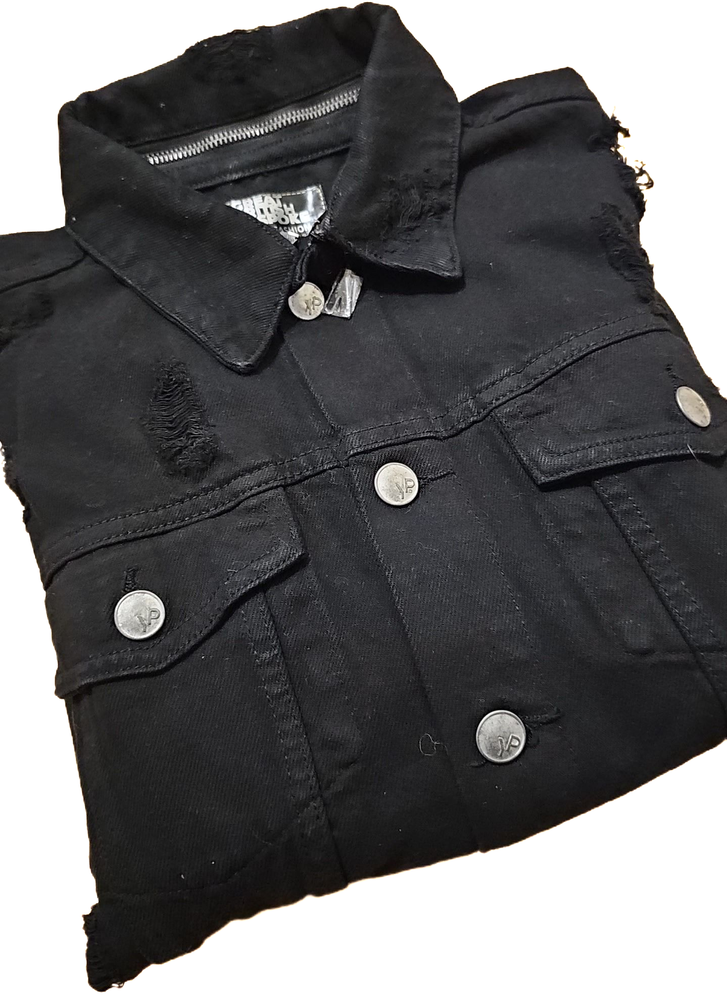 Black Luxury Street Denim Jacket