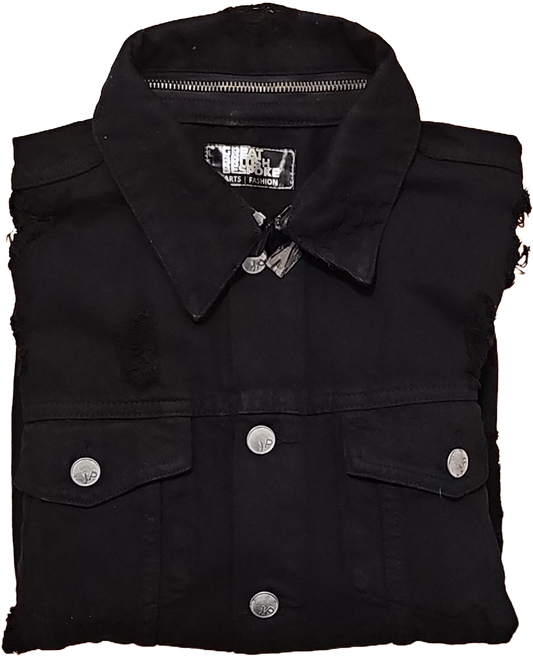 Black Luxury Street Denim Jacket