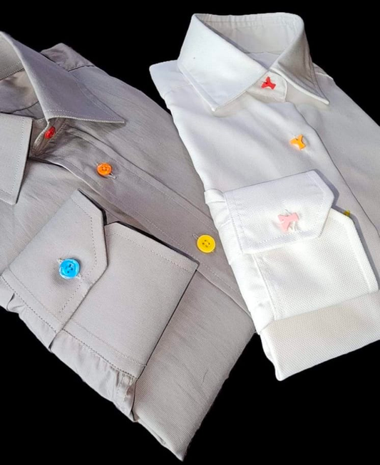Grey & White Mens & Womens Chakra Duo Shirts