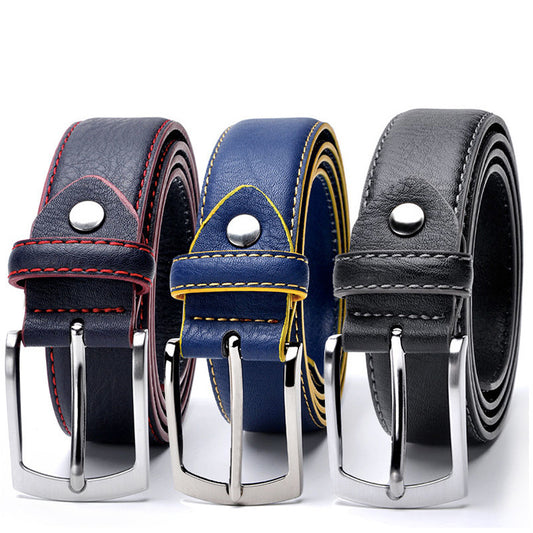 Men's Pin Buckle Leather Leisure Belt