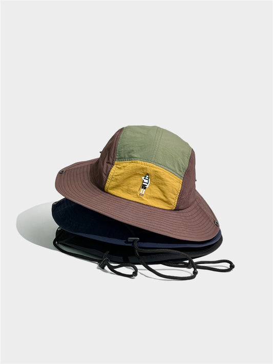 Retro Contrast Color Fast-drying Bucket Outdoor Sun Hat