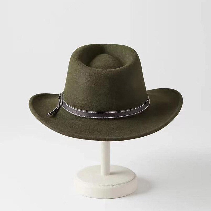 Autumn/Winter Men's Flannel Jazz Fedora Styled Hat