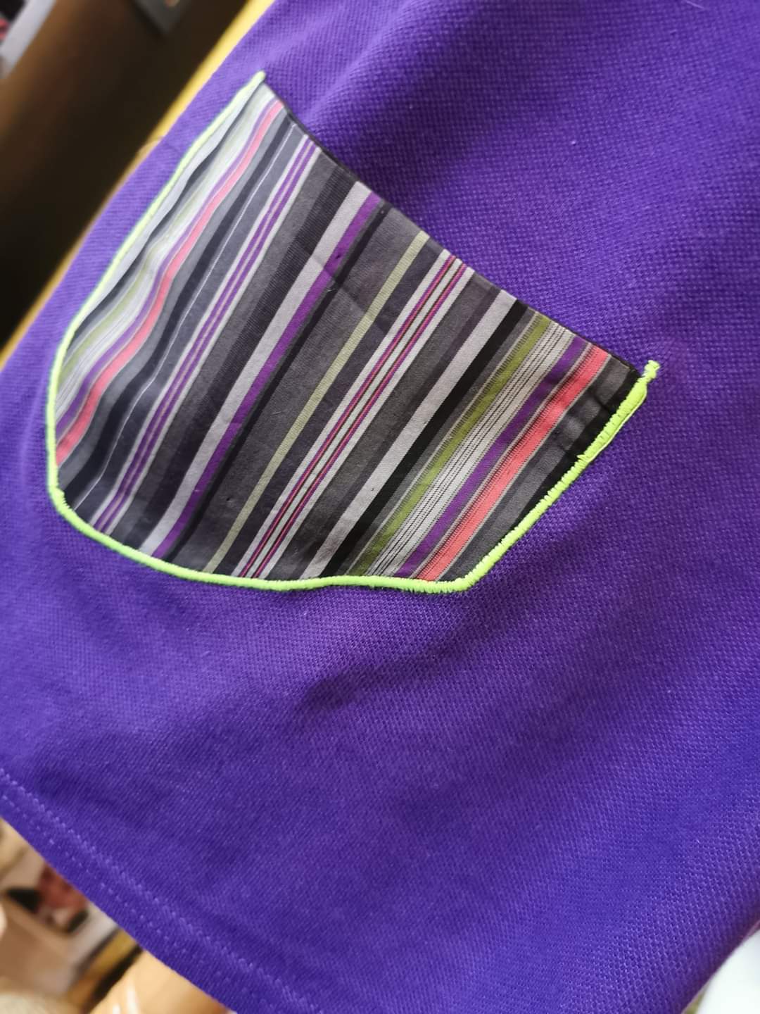 Designer Purple Polo customised Unique One-Off